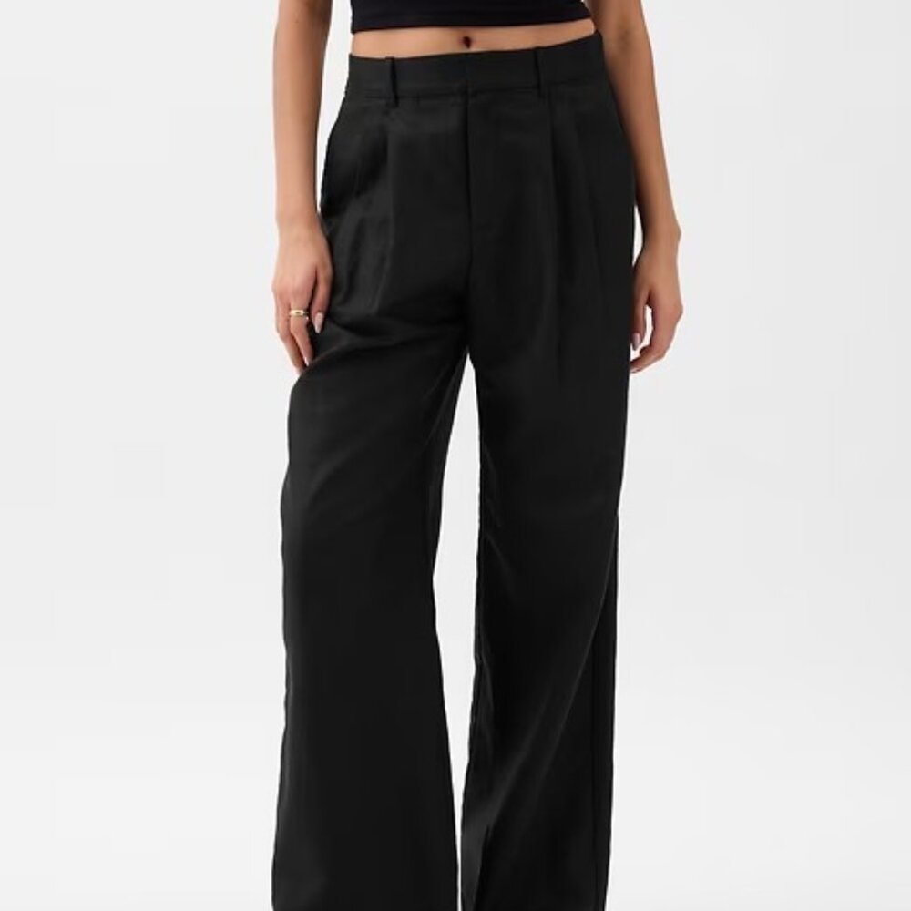 Gap 365 High Rise Linen Cotton Trousers, 10, New